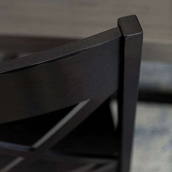 Walker Edison Farmhouse Dining Set Grey/Black