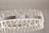 Bethel Chrome LED Chandelier in Metal & Crystal