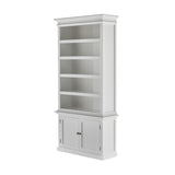 Halifax Classic White Mahogany, Medium-Density Fibreboard (MDF) & Antique Brass Hardware Single-Bay Hutch