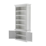 Halifax Classic White Mahogany, Medium-Density Fibreboard (MDF) & Antique Brass Hardware Single-Bay Hutch