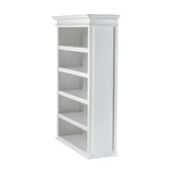 Halifax Classic White Mahogany, Medium-Density Fibreboard (MDF) & Antique Brass Hardware Single-Bay Hutch