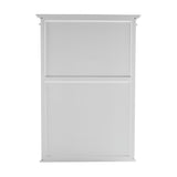 Halifax Classic White Mahogany, Medium-Density Fibreboard (MDF) & Antique Brass Hardware Single-Bay Hutch