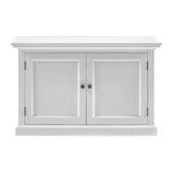 Halifax Classic White Mahogany, Medium-Density Fibreboard (MDF) & Antique Brass Hardware Single-Bay Hutch