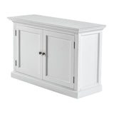 Halifax Classic White Mahogany, Medium-Density Fibreboard (MDF) & Antique Brass Hardware Single-Bay Hutch