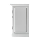 Halifax Classic White Mahogany, Medium-Density Fibreboard (MDF) & Antique Brass Hardware Single-Bay Hutch