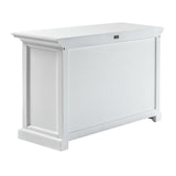 Halifax Classic White Mahogany, Medium-Density Fibreboard (MDF) & Antique Brass Hardware Single-Bay Hutch