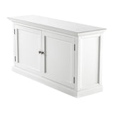 Halifax Classic White Mahogany, Medium-Density Fibreboard (MDF) & Antique Brass Hardware Single-Bay Hutch