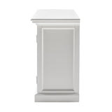 Halifax Classic White Mahogany, Medium-Density Fibreboard (MDF) & Antique Brass Hardware Single-Bay Hutch