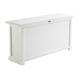 Halifax Classic White Mahogany, Medium-Density Fibreboard (MDF) & Antique Brass Hardware Single-Bay Hutch