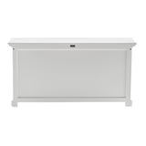 Halifax Classic White Mahogany, Medium-Density Fibreboard (MDF) & Antique Brass Hardware Single-Bay Hutch