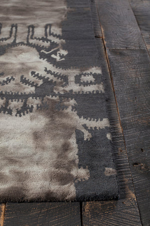 Chandra Rugs Cailin 100% Wool Hand-Tufted Contemporay Rug Charcoal/Grey 7'9 x 10'6