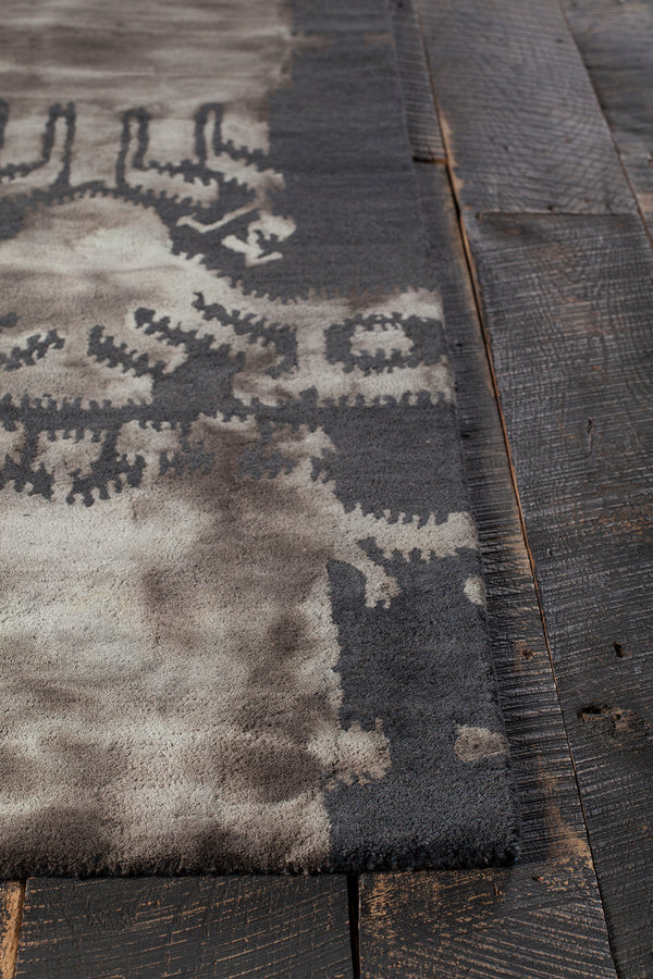 Chandra Rugs Cailin 100% Wool Hand-Tufted Contemporay Rug Charcoal/Grey 7'9 x 10'6