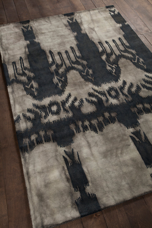 Chandra Rugs Cailin 100% Wool Hand-Tufted Contemporay Rug Charcoal/Grey 7'9 x 10'6