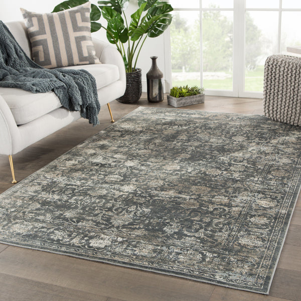 Jaipur Living Kachina Floral Blue/ Gray Area Rug (12'X18')