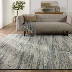 Jaipur Living Caicos Anomia CAI09 Power Loomed 93% Viscose 7% Polyester Abstract Area Rug Blue 93% Viscose 7% Polyester RUG155539