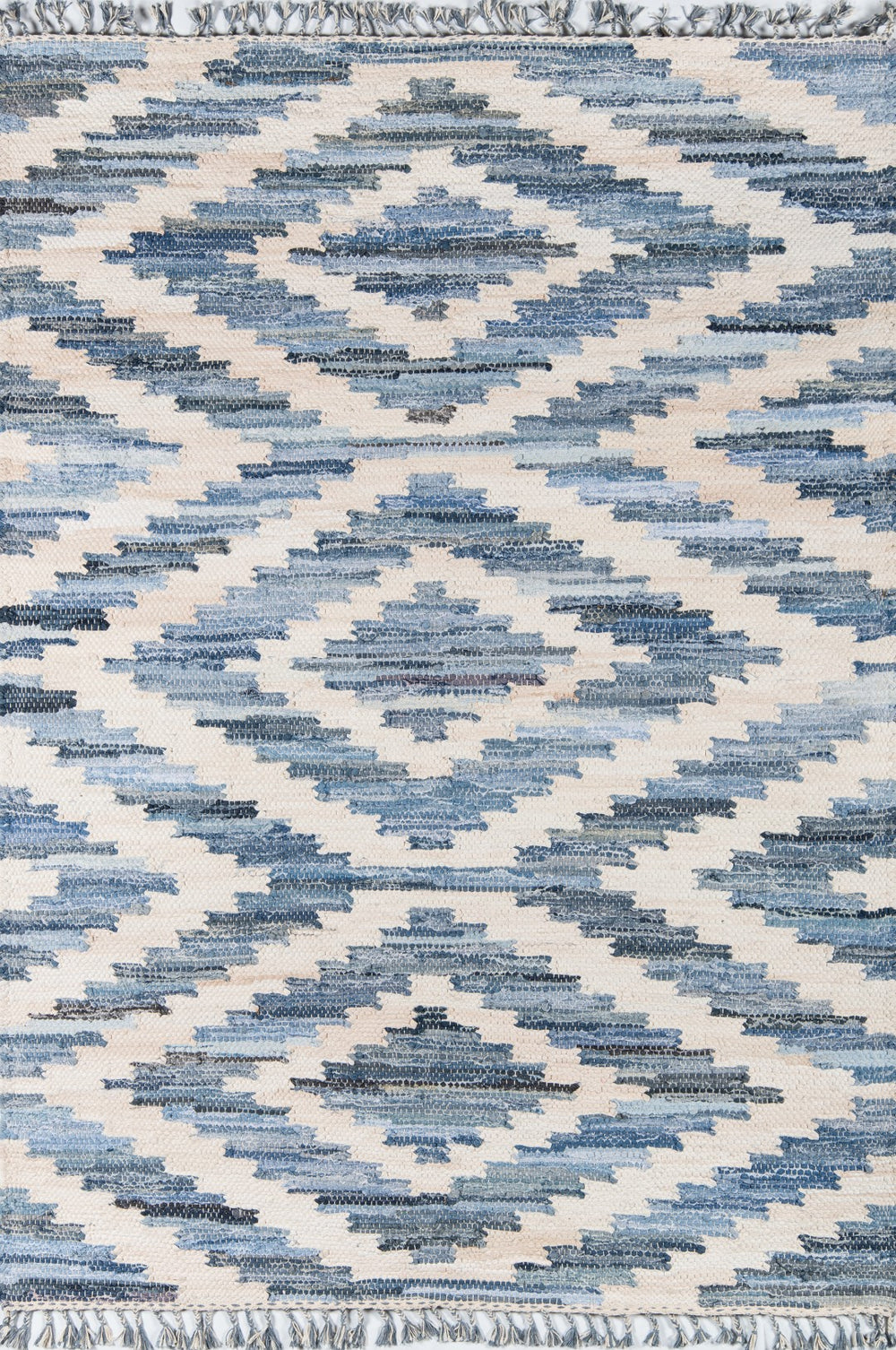 Momeni Novogratz California CAL-2 Hand Woven Contemporary Geometric Indoor Area Rug Blue 7'6" x 9'6" CALIFCAL-2BLU7696