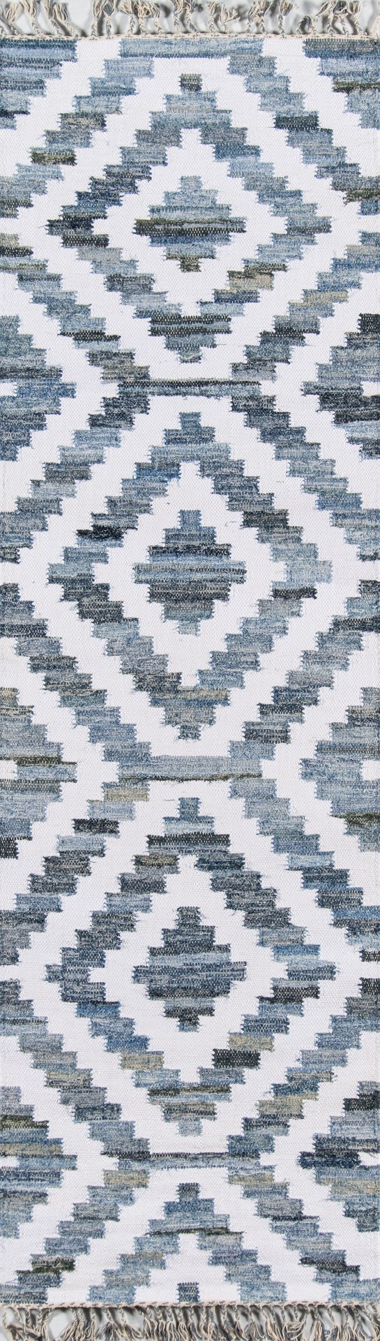 Momeni Novogratz California CAL-2 Hand Woven Contemporary Geometric Indoor Area Rug Blue 7'6" x 9'6" CALIFCAL-2BLU7696