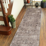 AMER Rugs Cambridge CAM-15 Power-Loomed Bordered Transitional Area Rug Gray 2'6" x 8'