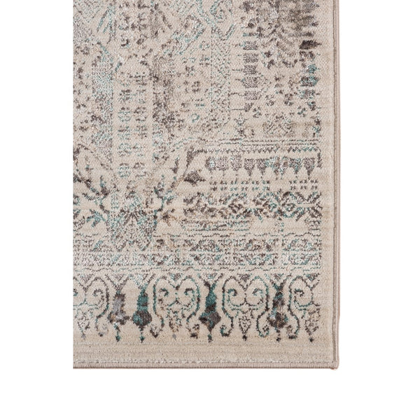 AMER Rugs Cambridge CAM-2 Power-Loomed Tribal Transitional Area Rug Aqua Blue 9'6" x 13'9"