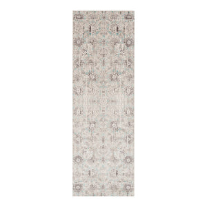 AMER Rugs Cambridge CAM-2 Power-Loomed Tribal Transitional Area Rug Aqua Blue 2'6" x 8'