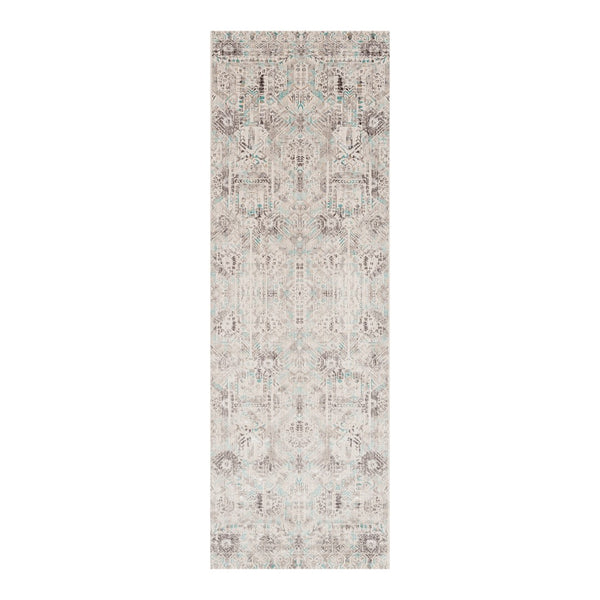AMER Rugs Cambridge CAM-2 Power-Loomed Tribal Transitional Area Rug Aqua Blue 2'6" x 8'