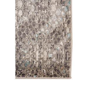 AMER Rugs Cambridge CAM-35 Power-Loomed Animal Transitional Area Rug Aqua Blue/Brown 9'6" x 13'9"