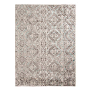 AMER Rugs Cambridge CAM-35 Power-Loomed Animal Transitional Area Rug Aqua Blue/Brown 9'6" x 13'9"
