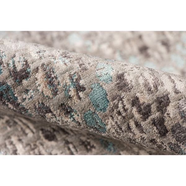 AMER Rugs Cambridge CAM-35 Power-Loomed Animal Transitional Area Rug Aqua Blue/Brown 9'6" x 13'9"