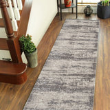 AMER Rugs Cambridge CAM-42 Power-Loomed Abstract Transitional Area Rug Silver Sand 2'6" x 8'