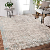 AMER Rugs Cambridge CAM-47 Power-Loomed Abstract Transitional Area Rug Blue 7'10" x 10'10"