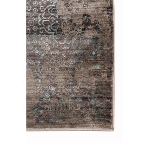 AMER Rugs Cambridge CAM-9 Power-Loomed Geometric Transitional Area Rug Graphite Gray/Tan 9'6" x 13'9"