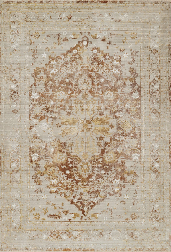 Momeni Cambridge CMB-1 Machine Made Traditional Medallion Indoor Area Rug Copper 8'10" x 12'7" CAMBRCMB-1COP8AC7