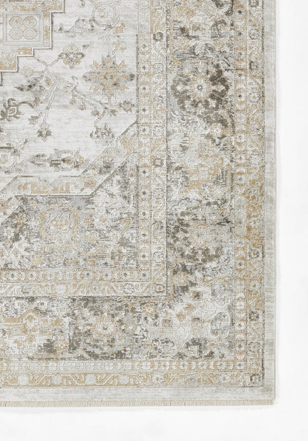 Momeni Cambridge CMB-2 Machine Made Traditional Medallion Indoor Area Rug Taupe 8'10" x 12'7" CAMBRCMB-2TAU8AC7