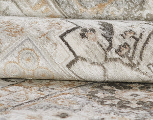 Momeni Cambridge CMB-2 Machine Made Traditional Medallion Indoor Area Rug Taupe 8'10" x 12'7" CAMBRCMB-2TAU8AC7