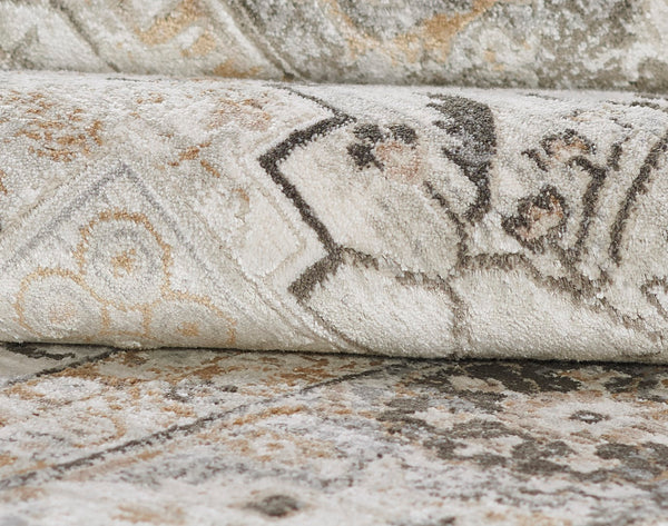 Momeni Cambridge CMB-2 Machine Made Traditional Medallion Indoor Area Rug Taupe 8'10" x 12'7" CAMBRCMB-2TAU8AC7