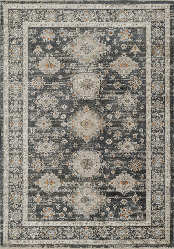 Momeni Cambridge CMB-4 Machine Made Traditional Oriental Indoor Area Rug Slate 8'10" x 12'7" CAMBRCMB-4SLT8AC7