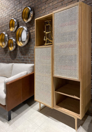 LH Imports Cane Bookcase CAN019-N