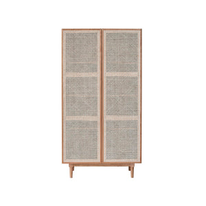 LH Imports Cane Bookcase With Full Doors CAN020-N