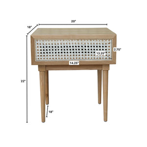 LH Imports Cane Side Table CAN033-N