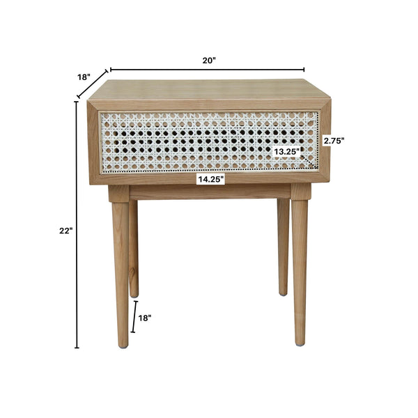 LH Imports Cane Side Table CAN033-N