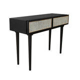 LH Imports Cane Console Table CAN034