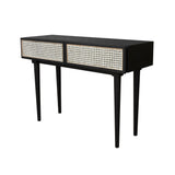 LH Imports Cane Console Table CAN034