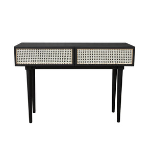 LH Imports Cane Console Table CAN034