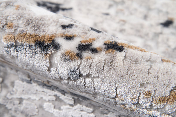 Momeni Cannes CAN-1 Machine Made Contemporary Abstract Indoor Area Rug Grey 7'10" x 11'2" CANNECAN-1GRY7AB2