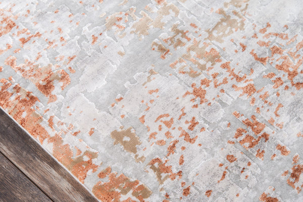 Momeni Cannes CAN-4 Machine Made Contemporary Abstract Indoor Area Rug Copper 7'10" x 11'2" CANNECAN-4COP7AB2