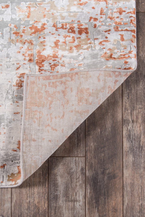 Momeni Cannes CAN-4 Machine Made Contemporary Abstract Indoor Area Rug Copper 7'10" x 11'2" CANNECAN-4COP7AB2