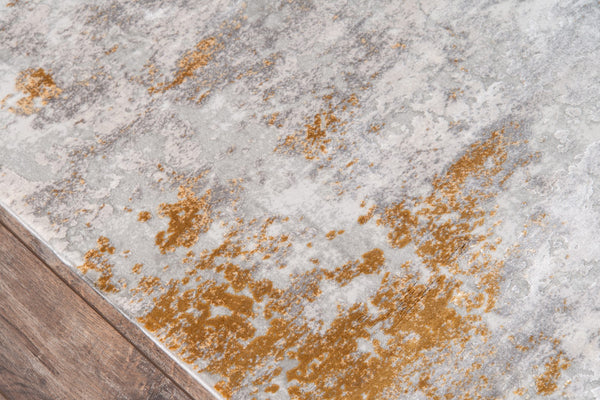 Momeni Cannes CAN-5 Machine Made Contemporary Abstract Indoor Area Rug Gold 7'10" x 11'2" CANNECAN-5GLD7AB2