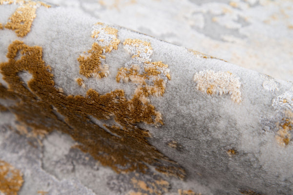 Momeni Cannes CAN-5 Machine Made Contemporary Abstract Indoor Area Rug Gold 7'10" x 11'2" CANNECAN-5GLD7AB2