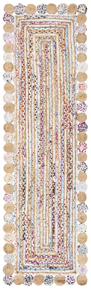 Cape Cod 201 Contemporary Hand Woven Jute & Cotton Rug Beige / Multi