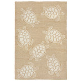 Trans-Ocean Liora Manne Capri Turtle Casual Indoor/Outdoor Hand Tufted 80% Polyester/20% Acrylic Rug Neutral 7'6" x 9'6"